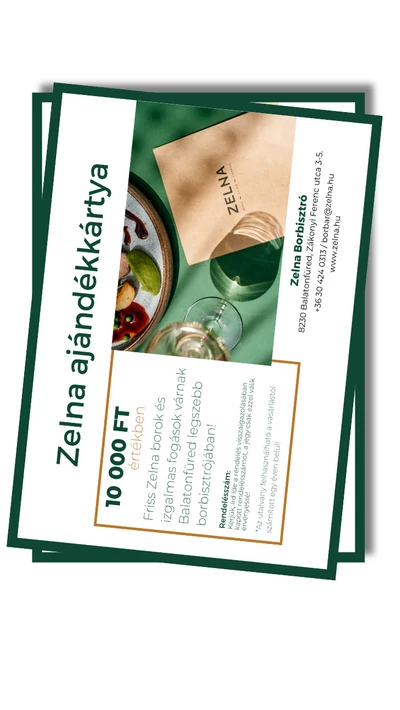 Zelna Borbisztró ajándékkártya